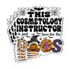 (4Pcs-2.5in) Cosmetology Instructor Vinyl Decal Sticker Halloween Vinyl Sticker - Here for The Boos Decal for Laptops, Water Bottles, Cars, Bumpers, Toolboxes Gift for Cosmetology Instructor view 1