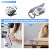 Wacanc for AirPods Pro 2nd/1st Generation Protective Case with Secure Lock Clip,Shockproof Full Protection Phone Stand Design TPU Case with Carabiner&Clean Kit (Clear) view 3