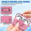 Wacanc for AirPods Pro 2nd/1st Generation Protective Case with Secure Lock Clip,Shockproof Full Protection Phone Stand Design TPU Case with Carabiner&Clean Kit (Clear Pink) view 4