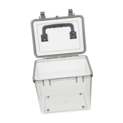 NUOBESTY Handheld Outdoor Camera Lens Moisture Storage Box Large Capacity Household Container with Handle for Pills Accessories Jewelry Organization