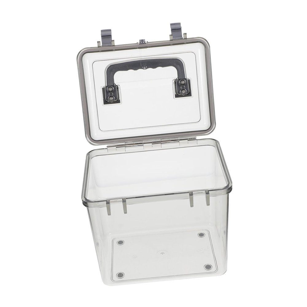 NUOBESTY Handheld Outdoor Camera Lens Moisture Storage Box Large Capacity Household Container with Handle for Pills Accessories Jewelry Organization