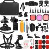 Action Camera Accessories Kit, 60 in 1 Action Camera Mount Set Compatible with Gopro Hero 13 12 11 10 9 8 7 6 5/Session 5/Hero 4/3+/3/2/1, Akaso, Insta360, DJI Osmo Recording view 1