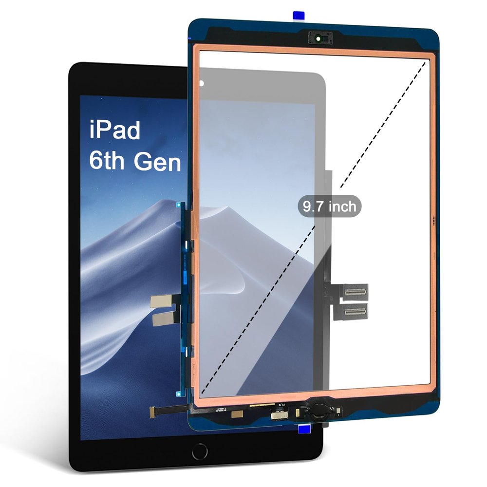 SIMDOG for iPad 6 (6th Gen 2018) A1893 A1954 Screen Replacement Kit Glass Touch Digitizer - Only for iPad 6 6th Generation (Black)-without Repair Tool