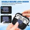 Wacanc for AirPods Pro 2nd/1st Generation Protective Case with Secure Lock Clip,Shockproof Full Protection Phone Stand Design TPU Case with Carabiner&Clean Kit (Black) view 4