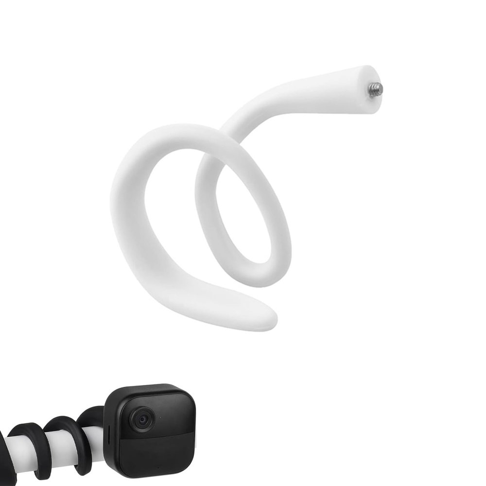 16.5in Length Flexible Twist Mount, 360 Adjustable Surveillance Bracket, Gooseneck Camera Holder Sturdy, fit for Blink Cameras (1PCS, White)