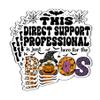 (4Pcs-2.5in) Direct Support Professional Vinyl Decal Sticker  Halloween Vinyl Sticker for Direct Support Professional- Here for The Boos Decal for Laptops, Water Bottles, Cars, Bumpers, Toolboxes view 1