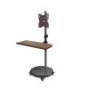 UMJIGF Universal TV Stand, Mobile Floor TV Stand - with Keyboard Tray TV Computer Monitor Horizontal and Vertical Rotating Bracket Floor Mobile Cart Live Video Business Meeting Rack, VESA 200x view 1