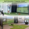 Golf Simulator Projector Cover Enclosure, Floor Outdoor Mounted Enclosure, With Cooling Fan and Artificial Turf to Better Protect The Golf Simulation Projector view 2