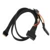Asixxsix SFF 8654 to 2X SFF 8639 NVME U.2 Cable Adapter, 24Gbps 12Gbps Slim SAS SSD Cable with 15 Pin Power for Mainboard SSD Internal Devices view 1