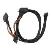 Asixxsix SFF 8654 to 2X SFF 8639 NVME U.2 Cable Adapter, 24Gbps 12Gbps Slim SAS SSD Cable with 15 Pin Power for Mainboard SSD Internal Devices view 4