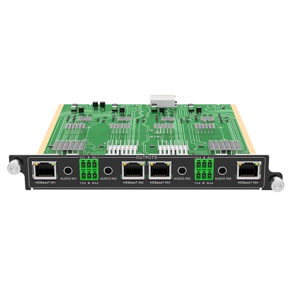 1080P@60Hz HDBT Output Card 4 Port (1-Card 4-Port) for MT-VIKI Modular Matrix Switcher Video Wall Controller w/Audio+RS232 Port, EDID, Seamless Switching,