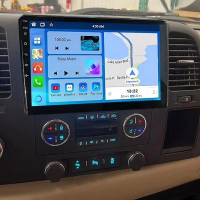 10" Android 14 Car Stereo for Chevy Silverado Sierra Yukon 2007-2013, 4+64G Touchscreen Radio for Traverse Impala Suburban 2007-2012 Radio with Wireless Carplay Bluetooth GPS WiFi FM Backup Camera