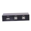 CATIEBYE Portable Port USB Printer Sharing with Button Control Compatible with Printers Keyboards for Easy Plug and Play Black Plastic Shell Compact view 2