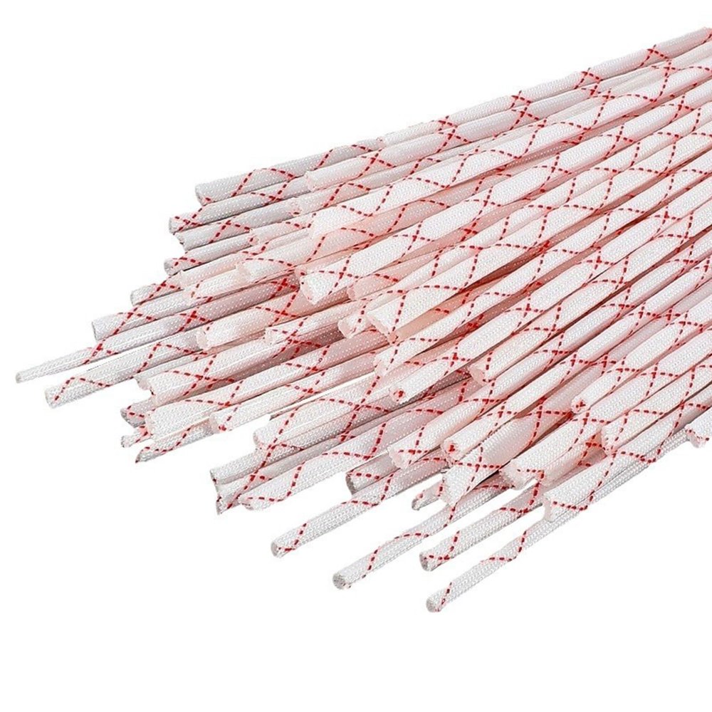10pcs/20pcs/50pcs Fiberglass Braid Sleeving, Insulated Cable Sleeves, 1/4/10/16/25/30/40/50/60 mm Inner Diameter, High Temperature Resistant Up To 180C(50pcs,3.5mm)
