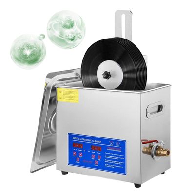 TREEYX 6.5L Vinyl Record Ultrasonic Cleaner, 180W Disc Cleaner, Commercial Small Ultrasonic Cleaning Machine, Suitable for Home Shops
