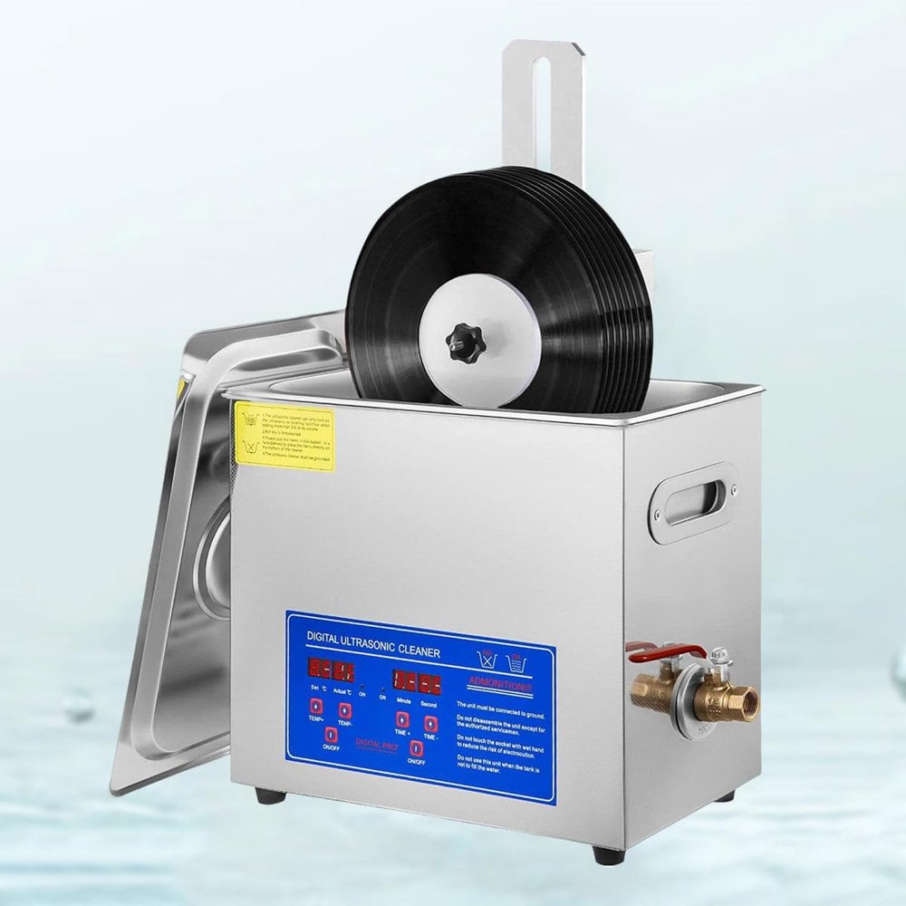TREEYX 6.5L Vinyl Record Ultrasonic Cleaner, 180W Disc Cleaner, Commercial Small Ultrasonic Cleaning Machine, Suitable for Home Shops