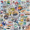 Joyppy 155 PCS Funny Fishing Stickers for Adults, Holographic Outdoor Waterproof Vinyl Fish Decals for Boat Laptop Tool Trackle Box Cooler Gifts for Men Dad Fisherman view 1