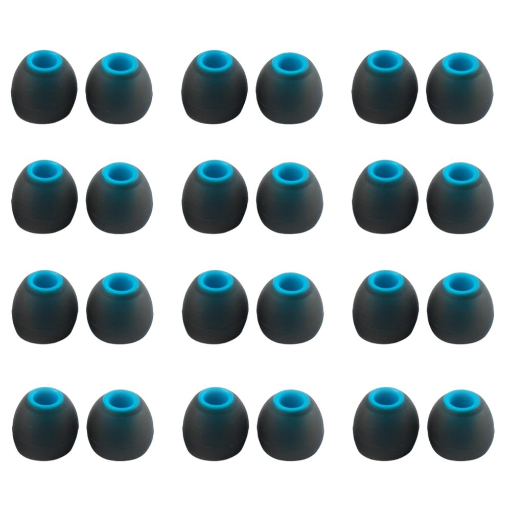 24 PCS/12 Pairs Silicone Earbud Tips, KZ ZS10 PRO IEM Eartips, Replacement in Ear Monitor Rubber Tips for ZSN PRO X, EDX PRO, ZAS, KBEAR KS1, KS2, CCZ Melody, DC01 PRO, DC02, DC03 (Blue Gray, Small)