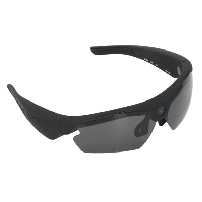 VELATEMOR Sport Camera Sunglasses, 1080P FHD Video Recording Glasses for Cycling Driving Hiking Fishing, Black