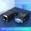 AoQhir DB9 to RJ45 Serial Converter RS232 Male/Female to RJ45 Ethernet Port Adapter, Supports Long Distance Transmission up to 20m via CAT5/CAT6 Cable, Plug and Play (2Pcs Male+Female) view 2