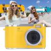 Yunir Digital Cameras for Photography,1080P 48MP Vlogging Camera for,2.4 inch 180Flip Screen Compact Travel Camera for Teens with 18x Digital Zoom (Yellow) view 4
