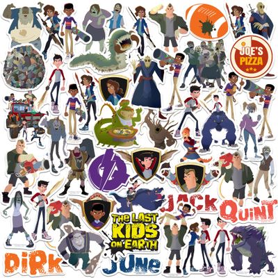 The Last Kids on Earth 50ct Vinyl Large Deluxe Stickers Variety Pack - Laptop, Water Bottle, Scrapbooking, Tablet, Skateboard, Indoor/Outdoor