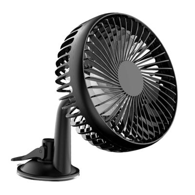 balacoo USB Charging Car Fan Rotatable Mini Cooling Fan with Suction Cup for Trucks Cars Office and Home Stable Abs Material Dashboard Mount