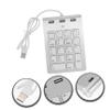 LALAFINA Mechanical Numeric Keypad with Keys USB Pad and Port Hub Zinc Alloy Silver Compact Keyboard for Laptop Desktop to Compatible view 3