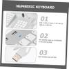 SHINEOFI Mechanical Numeric Keypad Key USB with Port Hub Silver Zinc Alloy Lightweight Pad for Laptop Desktop Xp view 4