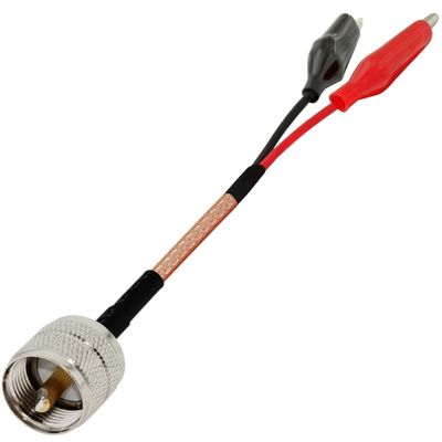 1-Pack UHF Male to Alligator Clip Extension Cable RG316 100CM