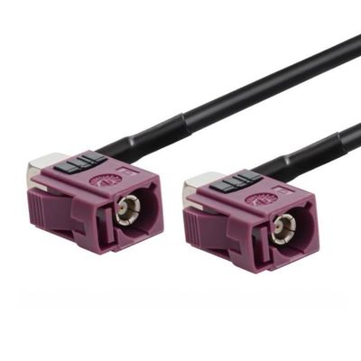 (D) Female to Female Jack Right Angle Pigtail Cable Adapter RG174 (100CM)