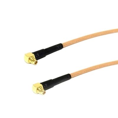 1PC Modem Extension Cable MMCX Male to MMCX Male RA 90 Degree Pigtail Adapter RG316 15CM