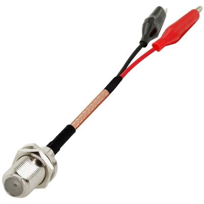 1 Piece F Female to Alligator Clip Tail Extension Test Lead RG316 30CM