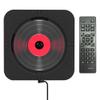 ElekVerse Bidirectional Bluetooth Wall Mountable CD Player Built-in Speakers, Portable Music Player with Dust Cover Remote Control, Support FM Radio USB Flash Micro SD AUX Play (Black) view 1