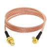 SMA Female Bulkhead to MCX Male Right Angle Cable Assembly for Wireless Modems (10CM) (RG316) view 1