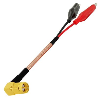 1-Pack SMA Male RA to Alligator Clip Extension Cable RG316 50CM