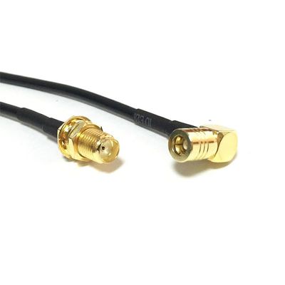 SMA Female Nut to SMB Jack Right Angle RA Jumper 50CM (RG174)
