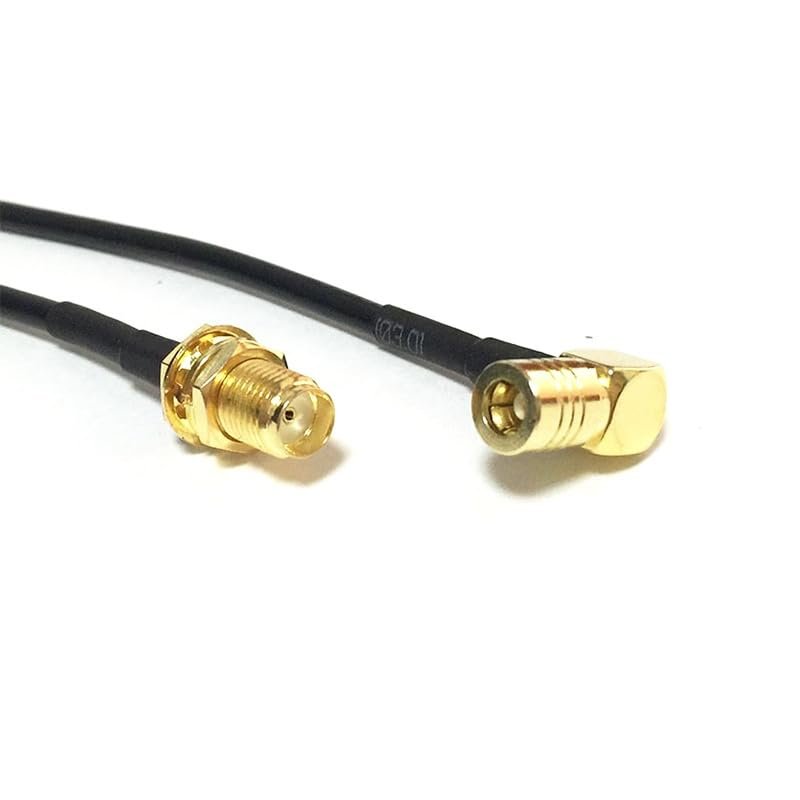 SMA Female Nut to SMB Jack Right Angle RA Jumper 50CM (RG174)