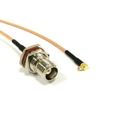TNC Female Nut Switch MMCX Male Right Angle Pigtail Cable RG316 10CM for Wi-Fi Wireless Modems