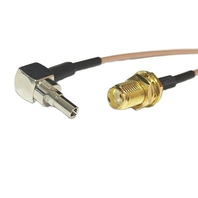 Pigtail Cable SMA Female Bulkhead Connector to CRC9 Male Right Angle Adapter 100cm (RG178)