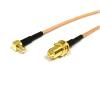 Reverse RP SMA Jack Nut Female to MCX Male Right Angle Cable Assembly for Wireless Modems (30CM) (RG316) view 1