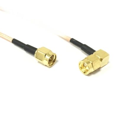 1 x SMA Male Switch to SMA Plug Right Angle Pigtail Cable for WiFi Wireless Modem (30cm) (RG316)