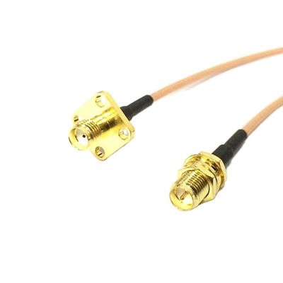 RP-SMA Female Female pin Switch SMA Jack Panel Mount Flange Pigtail Cable RG316 15CM Adapter