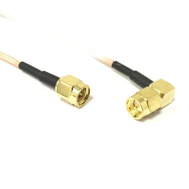 1 pcs SMA Male Switch to SMA Plug Right Angle Pigtail Cable for WiFi Wireless Modem (100cm) (RG316)