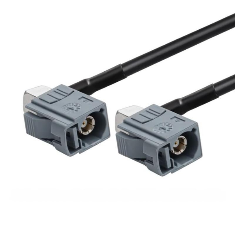 (G) Female to Female Jack Right Angle Pigtail Cable Adapter RG174 (100CM)