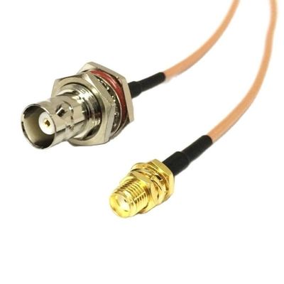 10-Pack Antenna Cables, 15 cm SMA Female Bulkhead Switch, BNC Female Jack nut, Chassis Pigtail Adapter