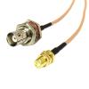 10-Pack Antenna Cables, 15 cm SMA Female Bulkhead Switch, BNC Female Jack nut, Chassis Pigtail Adapter view 1