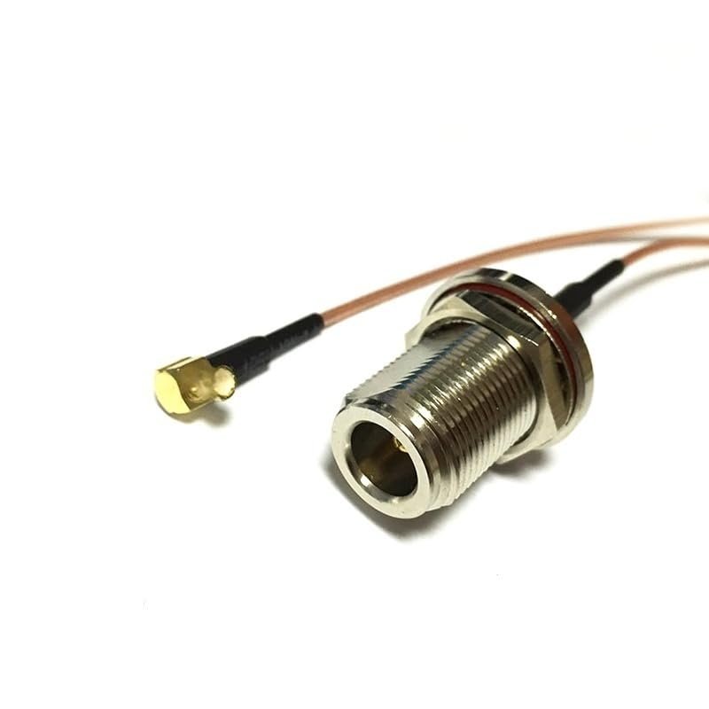 MCX Right Angle 90 Degree Switch N-Type Female Through-Wall Pigtail Cable for Wi-Fi Routers (400CM) (RG178)