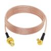 SMA Female Bulkhead to MCX Male Right Angle Cable Assembly for Wireless Modems (15CM) (RG178) view 1