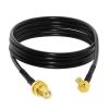 SMA Female Bulkhead to MCX Male Right Angle Cable Assembly for Wireless Modems (100CM) (RG174) view 1